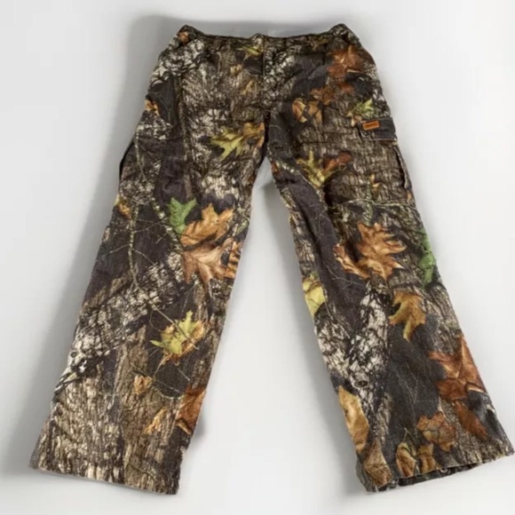 Vintage Woolrich Pants Mens XL Mossy Oak Break Up Camo Soft Shell Lined‎ Hunting - Picture 1 of 12